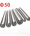 Heavy Duty 4 Pieces Stainless Steel Non Power Shaft Belt Conveyor Roller Kit For Smooth Manual Handling And Rust Proof Factory Use With Uniform 50mm Diameter Rods