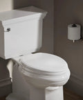 Ridgewood Elongated Soft Close Toilet Seat No Slam Lid With Quiet Close Durable Wood Construction Color Matched Hinges Easy Install
