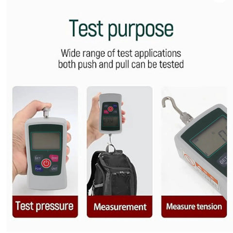 Mini 100N Push Pull Force Tester With Built In Sensor, handheld gauge testing pressure, measurement and tension