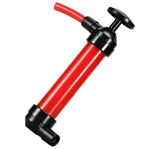 Grab This Nifty Manual Oil Extractor Pump Suction Tool For Quick Car Fluid Removal And Routine Maintenance Draining Without Any Power Cord Hassle, red manual pump design.
