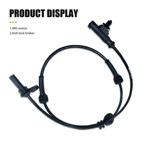 Ferianl wheel speed sensor, black ABS sensor with wiring harness for Heyue models (replacement for 3630050U2010)