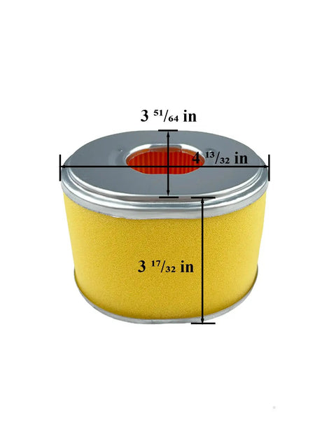 Air Filter For Honda GX340 GX390 Engines 11HP 13HP 17210 ZE3 505 Foam Cylinder Design with Measurements