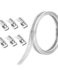 2 Set Heavy Duty Worm Gear Stainless Steel Hose Clamps Kit For Cars And Trucks Secure Mechanical Grip Rigid Core Construction Holds Firm Under Pressure No Slip Automotive Hoses And Pipes, six clamps and band coil