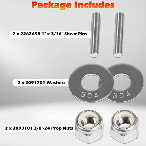Prop And Nut Kit E For Minn Kota Trolling Motors MKP 33 And MKP 38 Weedless Wedge 2 Propellers Includes Prop Nuts And Washers Easy Swap Shear Pin Replacement 1865019 components display