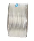 Top Shelf Transparent PU Air Hose Featuring 10mm OD And 6.5mm Inner Bore Stretching 328 Feet, rolled for storage.