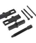 OriGlam 2-inch adjustable two-jaw gear puller kit for motorcycle; carbon steel with crossbar, bolts, rod, screw.