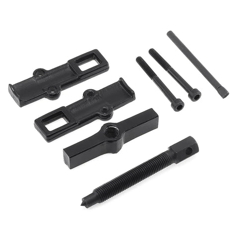 OriGlam 2-inch adjustable two-jaw gear puller kit for motorcycle; carbon steel with crossbar, bolts, rod, screw.