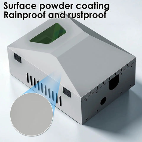 Heavy Duty Outdoor EV Charger Box Weatherproof Wall Mount Cover For Electric Vehicles with powder coating and ventilation.