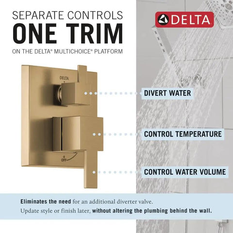 Top Shelf Square Rain Shower System With Ten Inch Overhead Spray Head And Wall Mount Handheld Sprayer In Brushed Gold Champagne Bronze Finish Includes Complete Valve Trim Kit For Simple Diy Upgrades