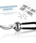 Top Quality 100 Pieces Mini Stainless Steel Compression Springs Assortment Kit For Cool DIY Repairs And Varying Mechanical Projects Perfect To Fix Stuff At Home Or In The Garage With Ease, mini spring set and pruning shears