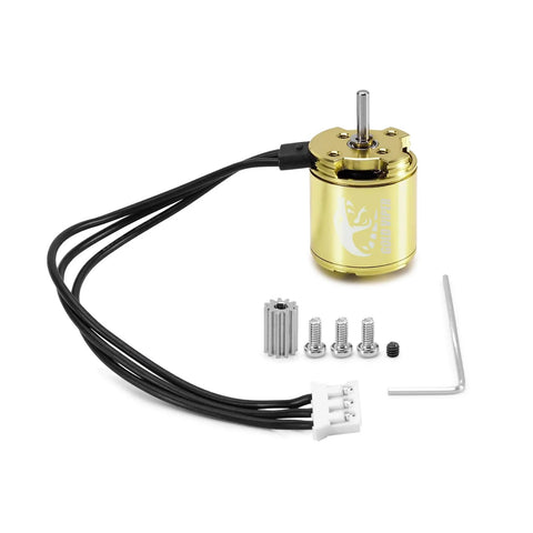 Gold Viper 1721 Brushless Motor 2800KV with cables and screws for 1/18 Rc Cars Upgrade TRX4M Ascent-18 compatible with MBL32 QuicRun ESC