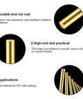 Two Brass Rods Twelve Inches Long, Three Eighths Inch Diameter Round Stock Lathe Bar for DIY Crafts durability and applications