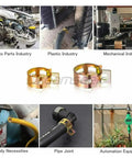 Grab This Ultimate 130Pc Hose Spring Clamp Fastener Assortment Kit With Ten Sizes From 6 To 22mm For Tough Auto Repairs And DIY Jobs Featuring Durable Spring Steel Construction That Holds Up Great. spring steel hose clamp on pipe joint, 6-22mm, for auto and DIY use