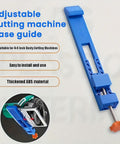 Adjustable Circular Saw Guide Base Clamp For Pro Grade Precision Wood Milling And Cutting Tasks In Blue Durable ABS Construction Stable Rail Guide