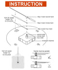 Instruction diagram for assembling Quartz Clock Movement Battery Operated No Tick Silent Wall Clock Mechanism Replacement Kit For DIY Repairs