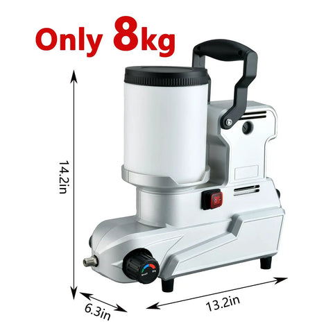 Powerful Airless Paint Sprayer With Long Hose For Fast Smooth Latex Coats Indoor Outdoor Use, 8kg, 14.2in tall, white and black design.