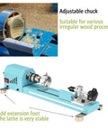 Tabletop Wood Lathe Kit For DIY Woodturning All-In-One Multi-Purpose Lathe with chuck and extension foot