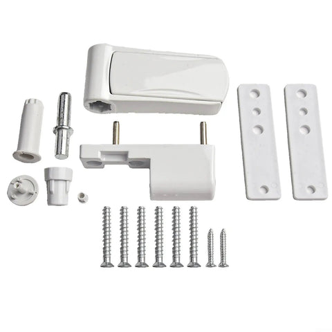 White Aluminum 3D Adjustable Flag Hinge With Mute Buffer Technology for double glazing doors hardware set components.