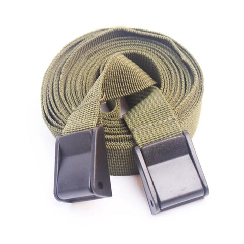 Military Green Three Piece 25mm Wide Cargo Lashing Straps With Quick Release Buckles for secure gear during outdoor adventures.