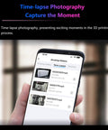 Smartphone displaying time-lapse videos for Nebula Camera For 3D Printers Real Time Monitoring With Night Vision And Time Lapse Video Plug And Play Setup Works With Sonic Pad Nebula Pad Ender 3 V3 KE V3 Plus Ender 5 Max CR 10 SE Halot Mage Pro