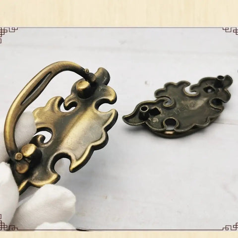 Bronze Drawer Pulls Kit, 2.4 Inch Hole Pitch Easy Install European Hanging Style, Zinc Alloy Cabinet Hardware, close-up