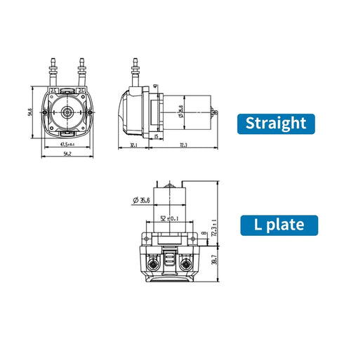 Khs2 Adjustable Peristaltic Dosing Pump, 170-300Ml Min Flow Rate, 12V Or 24V Motor. Great For Viscous Liquid Transfer. Compact Plastic Gear Drive Design With Custom Color Options. Reliable And Cost Effective Solution For Precise Fluid Management Tasks At
