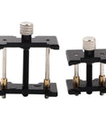 Two Piece Watch Movement Holder Kit With Non Slip Fixed Base and Plastic Repair Tool showing dual-size holders