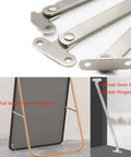 Heavy Duty Two Pack Folding Lid Support Hinges Built Tough Stainless Steel Brackets for cabinet door cover, 235mm length.