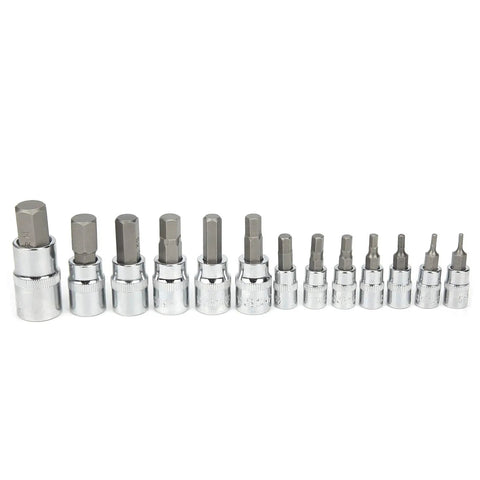 Versatile 13 Piece Wrench Hex Bit Socket Set With Tool Box Gear Up For Auto Maintenance And Repair 4 3 8 Drive