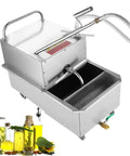 Top Tier 55 Liter Commercial Fryer Filter Machine With 550 Watt Motor And Rotating Wheels For Easy Movement In Busy Kitchens.