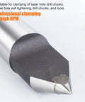 Pro Grade MT2 60 Degree Half Notched Dead Center For High Speed CNC Lathes, close-up on alloy head and precision ground tip.