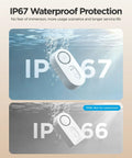 Upgraded Smart Water Leak Detector With 1s Alarm 3 Pack Long Range Connectivity Up To 1804 Feet Through Walls For Home Basements Kitchens And More In Any Home IP67 waterproof detector shown underwater