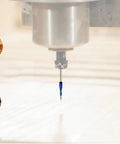 CNC machine using Pro-Grade 6.2 Degree Tapered Ball Nose Upcut CNC Router Bit for particle board, laminate, MDF, hard wood.