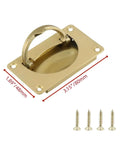 Two Pack Recessed Gold Pull Handles Hidden Flush Drawer Pulls For Cabinets And Closet Doors Durable Copper Construction Easy Install With Screws 80mm x 48mm Hardware Kit