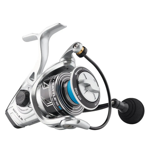 Battle III DX Spinning Reel 6000 For Saltwater Fishing With Full Metal Body And Sideplate CNC Gear Technology HT100 Carbon Drag