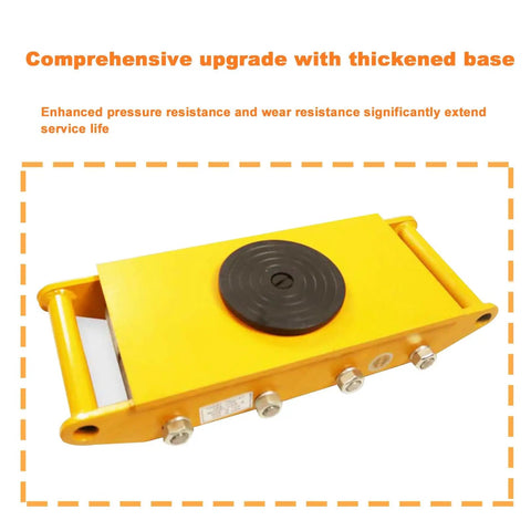 Heavy Duty Moving Dolly With 1000 Pound Capacity For Industrial Equipment And CNC Lathe featuring a thickened base and durable steel design.