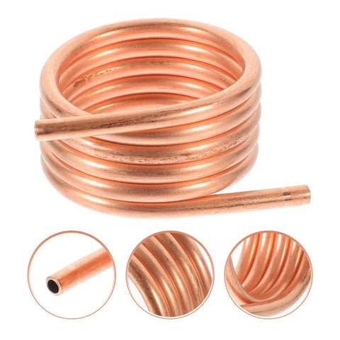 Coiled copper tube of RC Boat Water Cooling Ring Kit For Brushed Motors showing detail and dimensions for effective performance.