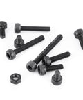 280-Piece M3 Cap Head Hex Socket Bolts And Nuts Assortment Set For Tight Spaces, Ideal For Home Improvement, black oxide steel