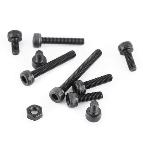 280-Piece M3 Cap Head Hex Socket Bolts And Nuts Assortment Set For Tight Spaces, Ideal For Home Improvement, black oxide steel