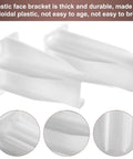 Heavy Duty White Drawer Track Back Plate Kit With Mounting Screws Replaces Side Mounted Ball Bearing Slides Kitchen Cabinet Hardware with thick plastic material.
