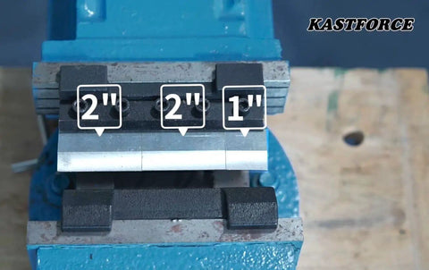 5 Inch Vise Mount Brake Bender Attachment For Metalworking That Bends Up To 14 Gauge Mild Steel And 2mm Aluminum, side view