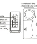 Diagram of Wireless Anti Theft Vibration Alarm For Doors And Windows With 4 Sensors And 2 Remote Controls 110dB Loud Burglar Alarm