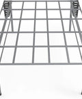 Heavy Duty Headboard Brackets For Metal Bed Frame With Adjustable Multi Slot Design And Secure Mounting Hardware To Lock Your Platform Bed In Place Set Of Two Steel bed frame top view showing sturdy design and brackets.