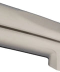 Stainless Tub Spout With Pull-Up Diverter For 1/2 Inch Pipe, Metal Construction, Side View