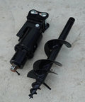 Post Hole Digger Auger Drill Attachment For Mini Excavator 0.8 To 1.5 Ton, 200 To 300 mm Diameter with hydraulic hoses