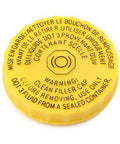 Beefed Up Master Cylinder Brake Fluid Reservoir Cap For Jeep Wrangler Compass Cherokee And Chrysler Pacifica 2017 2018 2019 2020 200 68211910AB 68303540AA Replacement Cap, yellow with warning text.