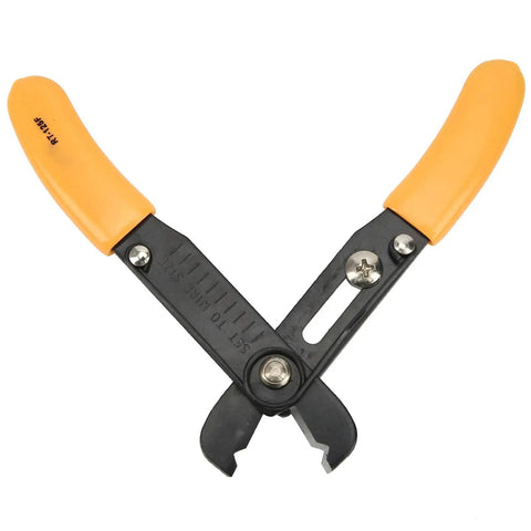 Heavy Duty Adjustable Wire Stripper And Mini Cutter Pliers For 0.5 To 4.0 Mm Wired Gear with yellow rubber grips and precision blade.