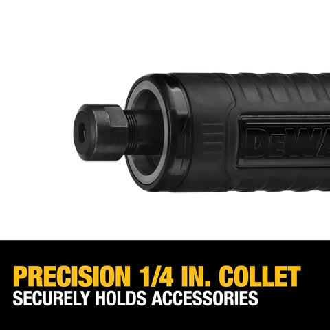 Corded Die Grinder 1-1/2 Inch Wheel, 4.2 Amp, 25,000 RPM showcasing precision 1/4 inch collet for secure accessory holding