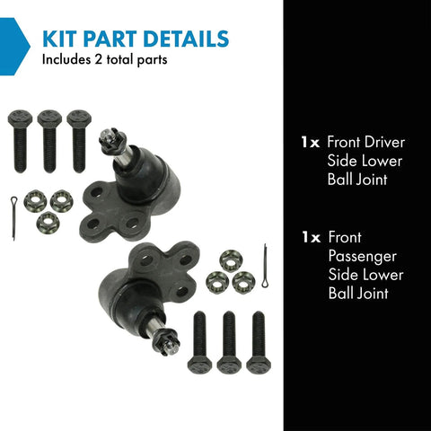 Two Front Lower Ball Joint Set for Buick Lesabre Park Avenue Riviera Cadillac DeVille Seville Oldsmobile Aurora Pontiac Bonneville Includes Driver And Passenger Side Joints