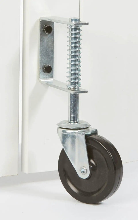 Heavy Duty Gate Caster Zinc Wheel With Spring Shock Absorber, Rubber Wheel, Sturdy Metal Body, Ideal For Large Gates.